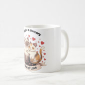 Snuggle & Sorcery – Cute Cat Couple Sticker for Co Kaffeetasse (VorderseiteRechts)