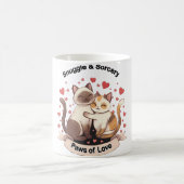 Snuggle & Sorcery – Cute Cat Couple Sticker for Co Kaffeetasse (Mittel)