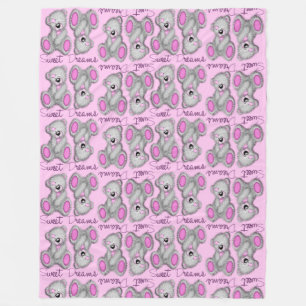 Snuggle Sweet Dreams Teddy-Baumwolle Süßigkeiten Fleecedecke