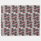 Snuggle Sweet Dreams Teddy brillante Ruby Fleecedecke (Vorderseite (Horizontal))