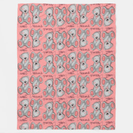 Snuggle Sweet Dreams Teddy-hell Korallen Fleecedecke