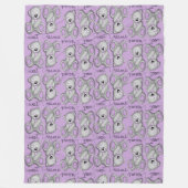 Snuggle Sweet Dreams Teddy-mutierte Lavendel Fleecedecke (Vorderseite)