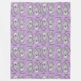 Snuggle Sweet Dreams Teddy-mutierte Lavendel Fleecedecke