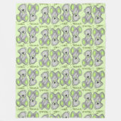 Snuggle Sweet Dreams Teddy-peridot Fleecedecke (Vorderseite)