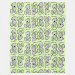 Snuggle Sweet Dreams Teddy-peridot Fleecedecke