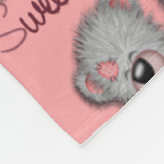 Snuggle Sweet Dreams Teddy-Sweet Kirsche Fleecedecke (Ecke)