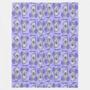 Snuggle Sweet Dreams Teddy-ultramarine Fleecedecke