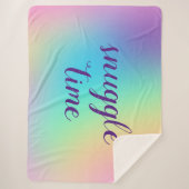 "Snuggle Time" Pastel Ästhetische Schuppe Sherpadecke (Vorderseite)