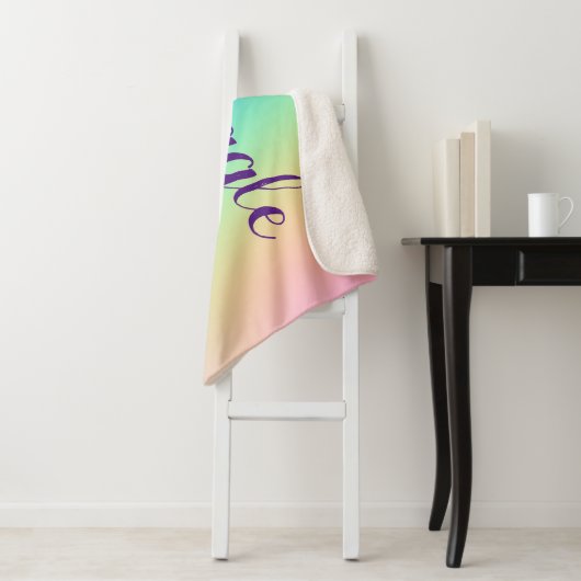 "Snuggle Time" Pastel Ästhetische Schuppe Sherpadecke (Beispiel)