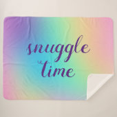 "Snuggle Time" Pastel Ästhetische Schuppe Sherpadecke (Vorderseite (Horizontal))
