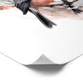 Snuggle Weather Is Here, Birds on Branch Christmas Poster (Ecke)