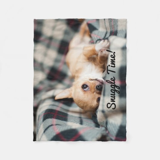 Snuggle-Zeit-Welpe Fleecedecke (Vorderseite)