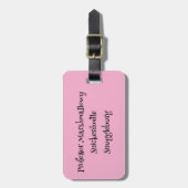 SnuggleNames: Custom Luggage Tag Gepäckanhänger (Vorderseite vertikal)