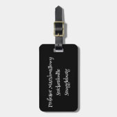 SnuggleNames: Custom Luggage Tag Gepäckanhänger (Vorderseite vertikal)