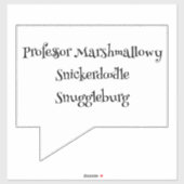 SnuggleNames: Custom Nickname Vinyl Sticker (Blatt)