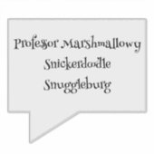 SnuggleNames: Custom Nickname Vinyl Sticker (Vorderseite)