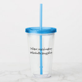 SnuggleNames: Custom Tumbler with Straw Acryltrinkbecher