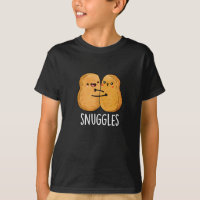 Snuggles Funny Nugget Couple Pun Dark BG