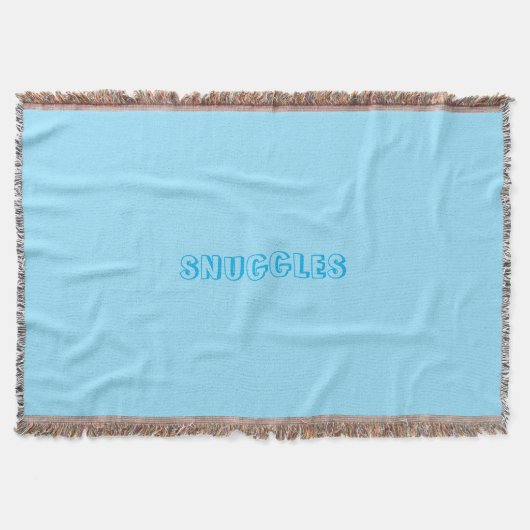 "Snuggles" Hellblau Decke (Vorderseite)