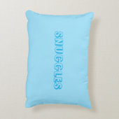 "Snuggles" Hellblau Dekokissen (Rückseite(Vertikal))