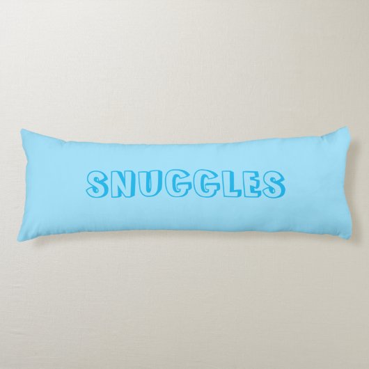 "Snuggles" Hellblau Seitenschläferkissen (Vorderseite)