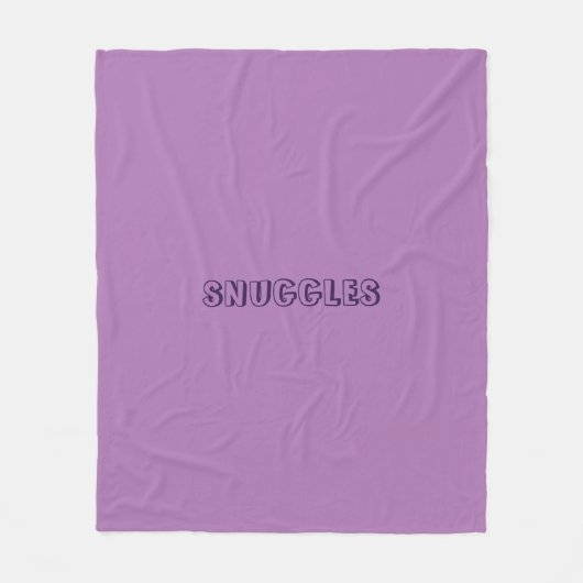 "Snuggles" Lavendel lila Violette Fleecedecke (Vorderseite)