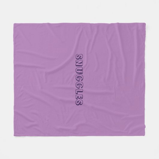 "Snuggles" Lavendel lila Violette Fleecedecke (Vorderseite (Horizontal))
