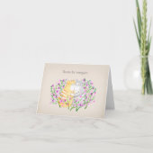 Snuggling Cats in Floral Garden Cute I Love You Karte (Vorderseite)