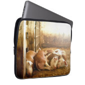 Snuggling Schweine Getty Bild-| Laptopschutzhülle (Vorne Rechts)