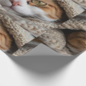Snuggly Calico Cat und Blanket Geschenkpapier (Ecke)