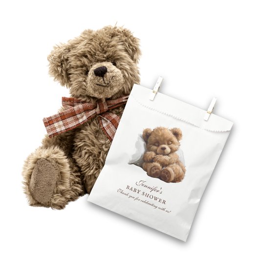 Snuggly Teddy Bear Niedlich Baby Dusche Vielen Dan Geschenktütchen