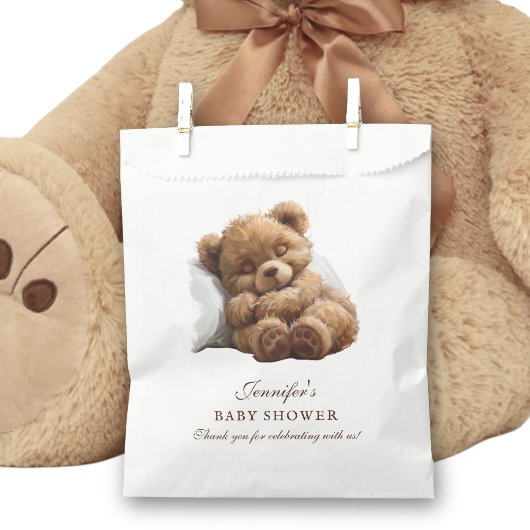 Snuggly Teddy Bear Niedlich Baby Dusche Vielen Dan Geschenktütchen