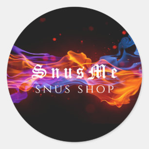 Snus Shop Tabak Vape Rauch CBD Öl Runder Aufkleber