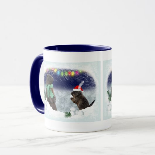 Snwoball Fight Tasse (Vorderseite Links)