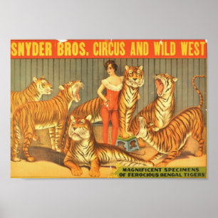 Snyder Bros. Zirkus und Wilder Westen Poster