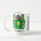 Snyder Familien-Wappen Tasse (Links)