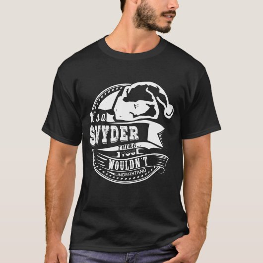 Snyder- Hat Xmas Personalisierter Name T-Shirt (Vorderseite)
