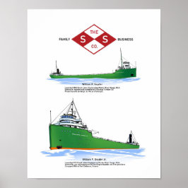 Snyder und son Great Lakes Fraighters Poster