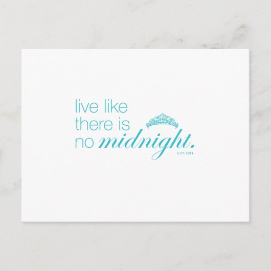 So als gäbe es keine Mitternacht Postkarte (Vorderseite)