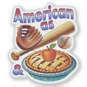 So amerikanisch wie Baseball und Apfelkuchen  Aufkleber