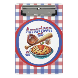 So amerikanisch wie Baseball und Apfelkuchen Mini Klemmbrett