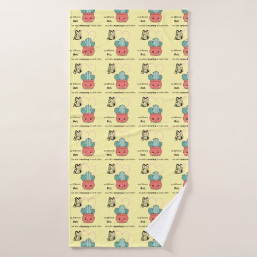 So anders, perfekt zusammen - Niedliche Liebe Badehandtuch (Badehandtuch)