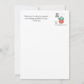 So anders, perfekt zusammen - Niedliche Liebe Dankeskarte (Rückseite)