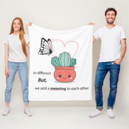 So anders, perfekt zusammen - Niedliche Liebe Fleecedecke