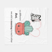 So anders, perfekt zusammen - Niedliche Liebe Fleecedecke (Vorderseite (Horizontal))