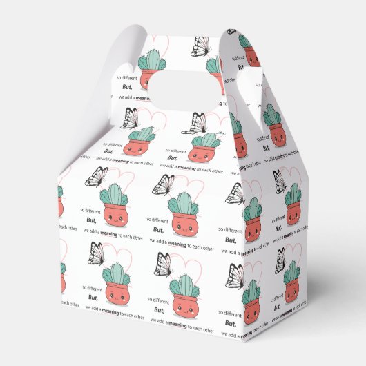 So anders, perfekt zusammen - Niedliche Liebe Geschenkschachtel (Vorderseite)