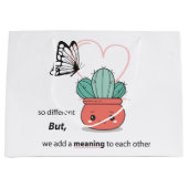 So anders, perfekt zusammen - Niedliche Liebe Große Geschenktüte (Vorderseite)