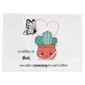 So anders, perfekt zusammen - Niedliche Liebe Große Geschenktüte (Rückseite)