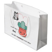 So anders, perfekt zusammen - Niedliche Liebe Große Geschenktüte (Rückseite Schrägansicht)