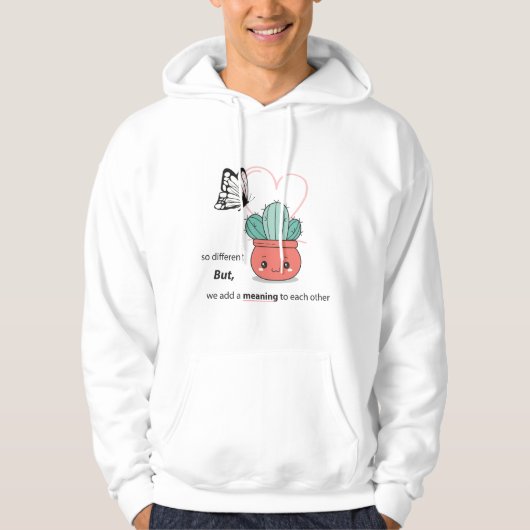 So anders, perfekt zusammen - Niedliche Liebe Hoodie (Vorderseite)